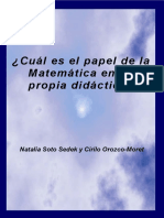 ¿Cuál Es El Papel de La Matemática en Su Propia Didáctica-1