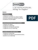 Manual de Instalación Del "Multidiag For Diagbox": Índice