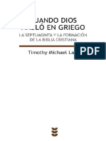 LAW, Timothy Michael (2014) - Cuando Dios Habló en Griego. La Septuaginta y La Formación de La Biblia Cristiana