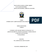 Conservación de Recursos Naturales y Su Aprovechamiento, Potencialidades y Limitantes en La Provincia de Oxapampa