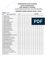 Daftar Hadir KLS 7 (18-19)