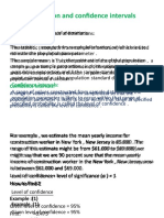 Estimation and Confidence Intervals: Point Estimate