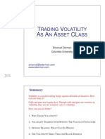 (Columbia University, Derman) Trading Volatility As An Asset Class