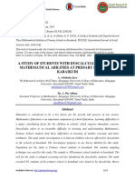 A Study of Students With Dyscalculia and Their Mathematical Abilities at Primary Schools in Karaikudi