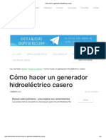 Cómo Hacer Un Generador Hidroeléctrico Casero