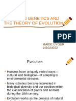 Modern Genetics and The Theory of Evolution: Maide Uygur 141024022