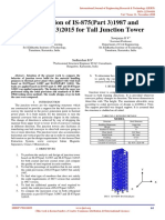 Comparision of Is 875part 31987 and Is 875part 32015 For Tall Junction Tower