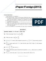 12 Maths CBSE Exam Papers 2013 Foreign Set 1