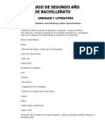 TEMARIO de SEGUNDO AÑO de BACHILLERATO Lenguaje, Ciencias, Sociales, Matematicas