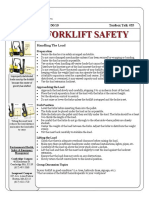 Toolbox Talks Forklift Safety English