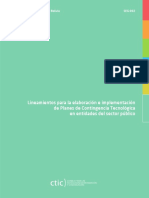 Lineamientos para La Elaboración de Contingencia Tecnológica CTP v2018