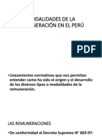 Modalidades de La Remuneración en El Perú