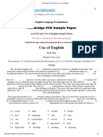 Cambridge FCE Sample Exam - Use of English PDF