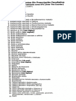 Varios, Farmacotecnia. Lista de Medicamentos Sin Prescripción Facultativa. OTC