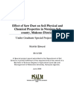 Mukiibi Edward - Effect of Saw Dust On Soil Physical and Chemical Properties in Ntenjeru Sub County, Mukono District, Uganda