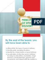 Principles of Speech Delivery