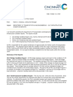 Cincinnati DOTE 2017 Infrastructure Condition Reports Summary