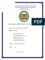 Informe de Auditoria Por Componentes de Los Estados Financieros