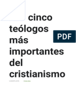 Los Cinco Teólogos Más Importantes Del Cristianismo