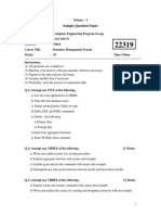 Sample Question Paper Data Base Management System