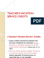 Teachers Service Credits PDF