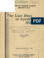 The Last Days Earth's History.!: Sabbath School Lesson