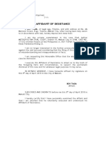 Sample Affidavit of Desistance in BP 22