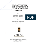 Comparative Study On Investment in Stocks, Mutual Funds and ULIPs