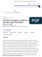 Vertical Thoughts - Feldman, Judaism, and The Open Aesthetic - Contemporary Music Review - Vol 32, No 6