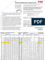 Tabla de Disminución de Juegos Radiales de Rodamientos Esféricos