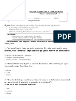 PRUEBA TEXTOS LITERARIOS Y NO LITERARIOS 3 y 4 Basico