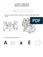 Evaluación 1° de Preescolar