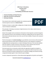 11 Chemistry Notes Ch04 Chemical Bonding and Molecular Structure