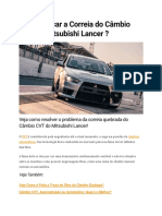 Como Trocar A Correia Do Câmbio CVT Do Mitsubishi Lancer