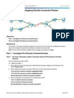 1.3.2.5 Packet Tracer - Investigating Directly Connected Routes Instructions