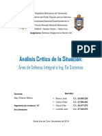 Analisis Critico de La Situación Venezolana