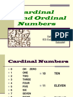 Cardinal and Ordinal Numbers