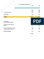 Calculation of Ratios of Yum 2014 2015 1. Profitability Ratios