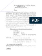 Modelo de Demanda Civil de Indemnizacion Por Danos y Perjuicios