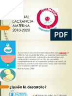 Plan Decenal Lactancia Materna 2010-2020