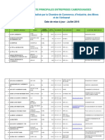 Listes Principales Entreprises Camerounaises Dge