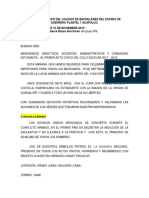 Programa Cívico Del Colegio de Bachilleres Del Estado de Guerrero Plantel 7 Acapulco