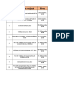 Exhibition Subject Time