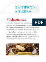 Platos Tipicos de La Sierra