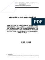 TDR - Evaluación De-Agua-Y Alcantarillado Yanama