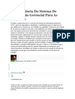 A Importância Do Sistema de Informação Gerencial para As Empresas