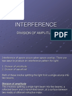 Interference - Division of Amplitude