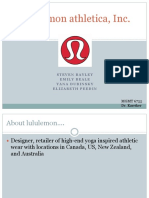 Lululemon Sample Case Analysis