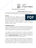 Escrito Solicitando La Liberacion de Vehiculo Manfred Navarro Pillaca