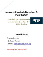 Lesson 1-2 CH4101 Intro, Inherent Safety